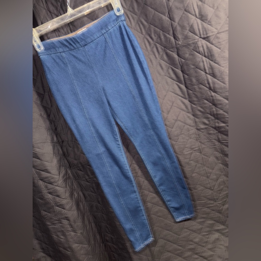 LOGO by Lori Goldstein Blue Jeggings Classic Style #1577
